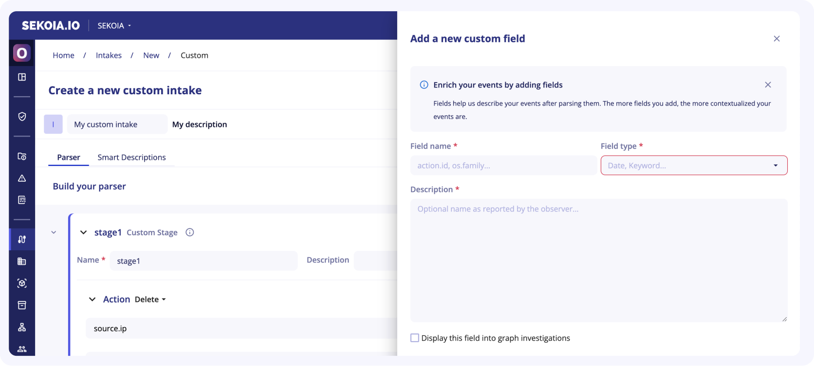 create a custom field