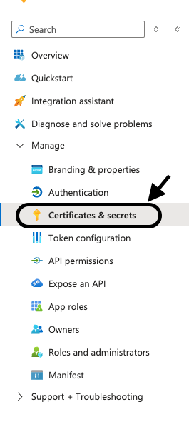 Certificats and secrets